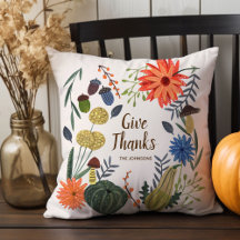 Cute Thanksgiving floral mushroom fall