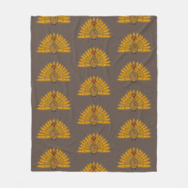 Cute Thanksgiving Friendsgiving Turkey Fleecedecke