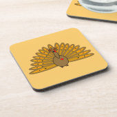 Cute Thanksgiving Friendsgiving Turkey Getränkeuntersetzer (Linke Seite)