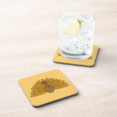 Cute Thanksgiving Friendsgiving Turkey Getränkeuntersetzer (Rechte Seite)