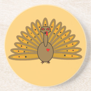 Cute Thanksgiving Friendsgiving Turkey Getränkeuntersetzer