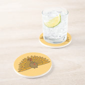 Cute Thanksgiving Friendsgiving Turkey Getränkeuntersetzer (Seite)