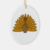 Cute Thanksgiving Friendsgiving Turkey Keramik Ornament (Rechts)