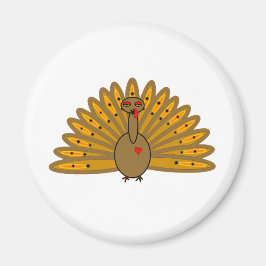 Cute Thanksgiving Friendsgiving Turkey Magnet