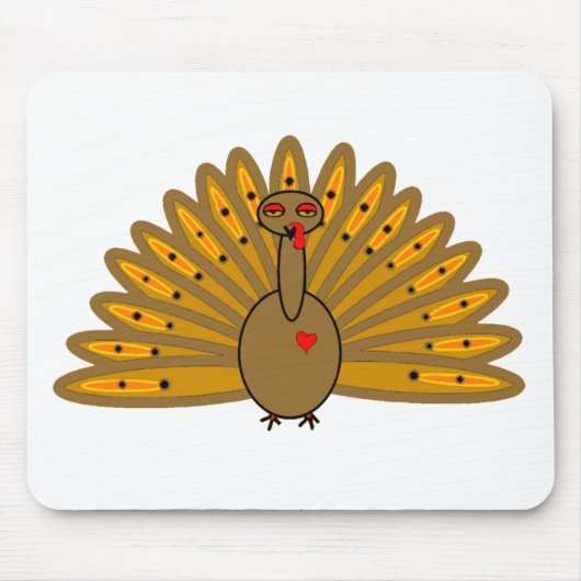 Cute Thanksgiving Friendsgiving Turkey Mousepad (Vorne)