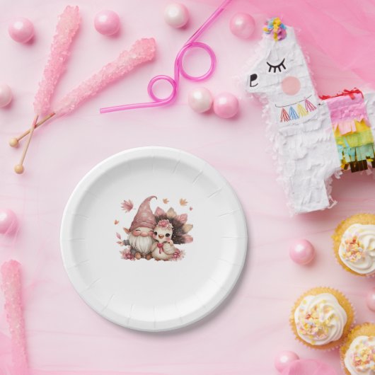 Cute Thanksgiving Gnome with Turkey Illustration C Pappteller (Party)