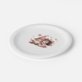 Cute Thanksgiving Gnome with Turkey Illustration C Pappteller (Schrägansicht)