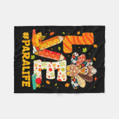 Cute Thanksgiving Love Para Teacher Turkey Autumn Fleecedecke (Vorderseite (Horizontal))