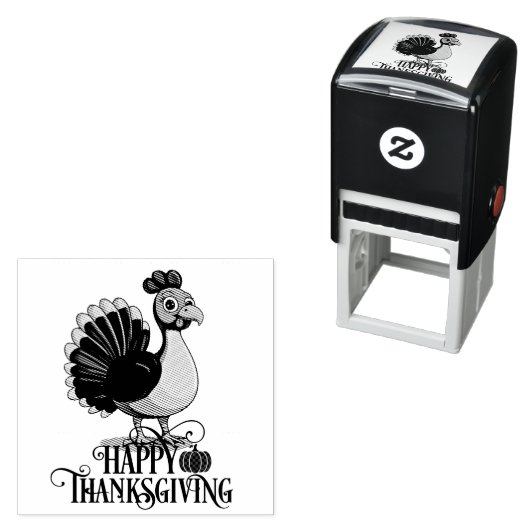 Cute Thanksgiving Turkey Permastempel (Beispiel)