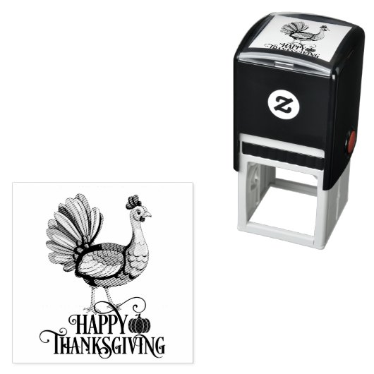 Cute Thanksgiving Turkey Permastempel (Beispiel)