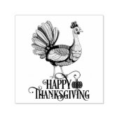 Cute Thanksgiving Turkey Permastempel (Design)