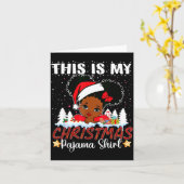 Cute This Is My Christmas Pajama Black African Ame Karte (Gelbe Blume)