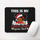 Cute This Is My Christmas Pajama Black African Ame Mousepad (Mit Mouse)