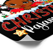 Cute This Is My Christmas Pajama Black African Ame Poster (Ecke)