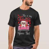Cute This Is My Valentine Pajama Shih Tzu Dog Pupp T-Shirt (Vorderseite)