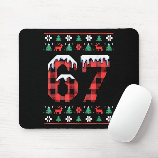 Cute This My Ugly 67 Christmas Sweater Meme Gen Al Mousepad (Mit Mouse)
