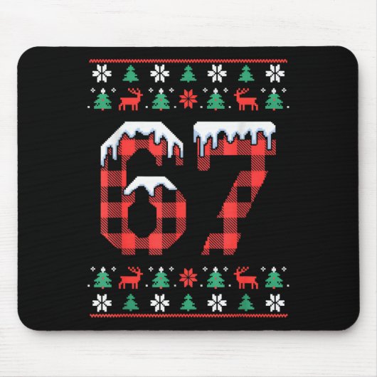 Cute This My Ugly 67 Christmas Sweater Meme Gen Al Mousepad (Vorne)