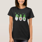 Cute Three Gnome Shamrock Happy St Patrick's Day T-Shirt (Vorderseite)