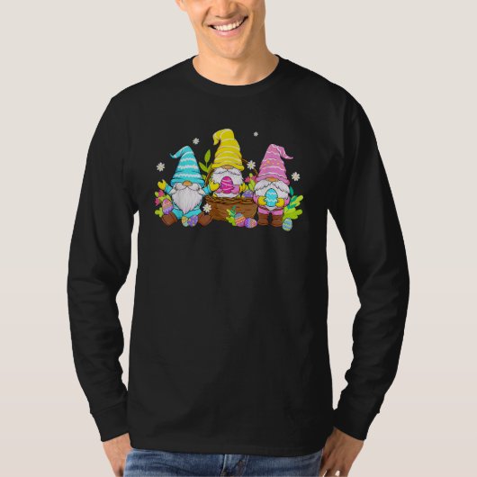Cute Three Gnomes Easter Day Bunny Egg Spring Wome T-Shirt (Vorderseite)