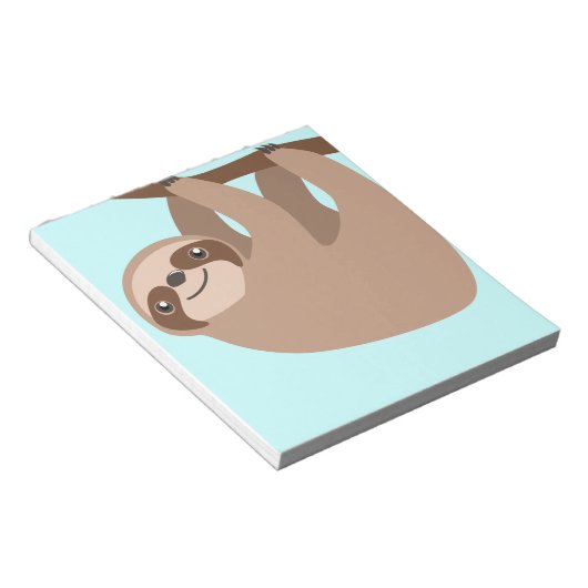 Cute Three Toed Sloth Notizblock (angewinkelt)