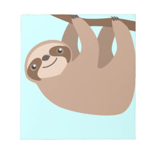 Cute Three Toed Sloth Notizblock