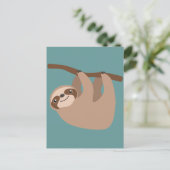 Cute Three Toed Sloth Postkarte (Stehend Vorderseite)