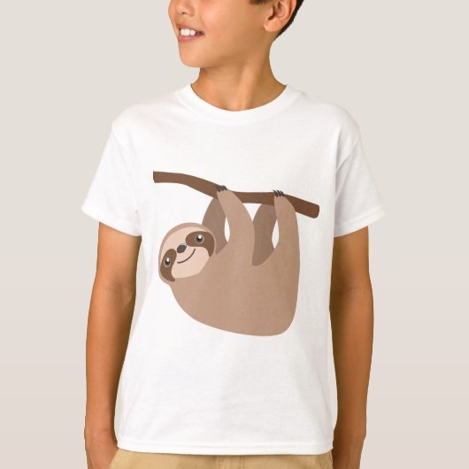 Cute Three Toed Sloth T-Shirt (Vorderseite)