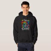 Cute Tie Dye Back To School Happy First Day Of Sc Hoodie (Vorne ganz)