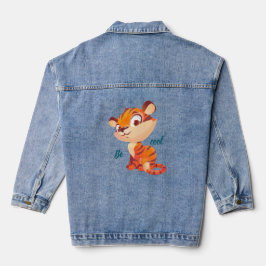 Cute Tiger Be Cool Cartoon Jeansjacke