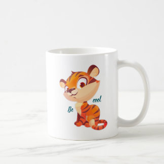 Cute Tiger Be Cool Cartoon Kaffeetasse