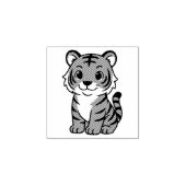 Cute Tiger Cub 1x1 Gummistempel (Prägung)