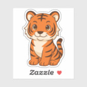 Cute Tiger Cub Aufkleber (Blatt)