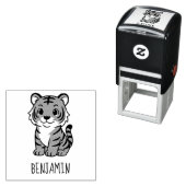 Cute Tiger Cub Custom Name Permastempel (Beispiel)
