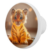 Cute Tiger Cub Keramikknauf (Rechts)
