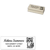 Cute Tiger Cub Return Address Gummistempel (Stempel)