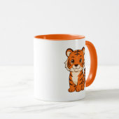 Cute Tiger Cub Tasse (VorderseiteRechts)
