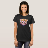 Cute Tiger Face Aesthetic Y2000 Retro Nostalgia ON T-Shirt (Vorne ganz)
