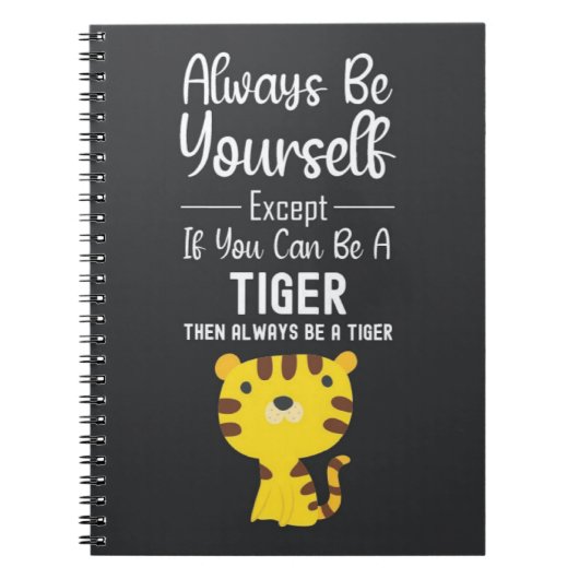 Cute Tiger Lover Gifts Animal Wildlife Funny Humor Notizblock (Vorderseite)