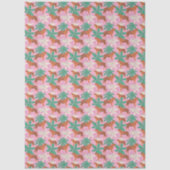 Cute Tiger Pattern Vibrant Pink and Orange Jungle Seidenpapier (Vorderseite)