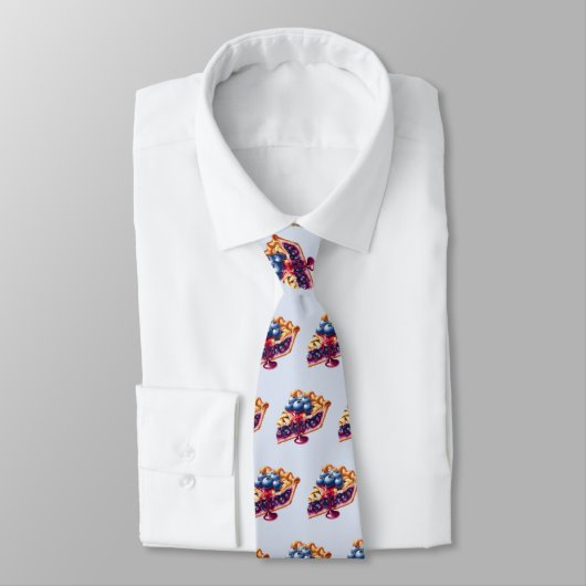 Cute tiled blueberry tie pattern  krawatte (Gebunden)