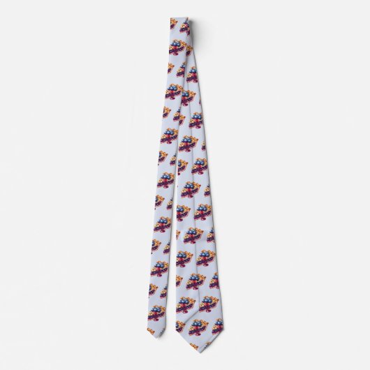 Cute tiled blueberry tie pattern  krawatte (Rückseite)