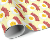 Cute tiled eggs bacon pattern geschenkpapier (Rolleneckpunkt)