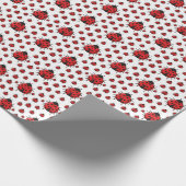 Cute tiled ladybug pattern geschenkpapier (Ecke)