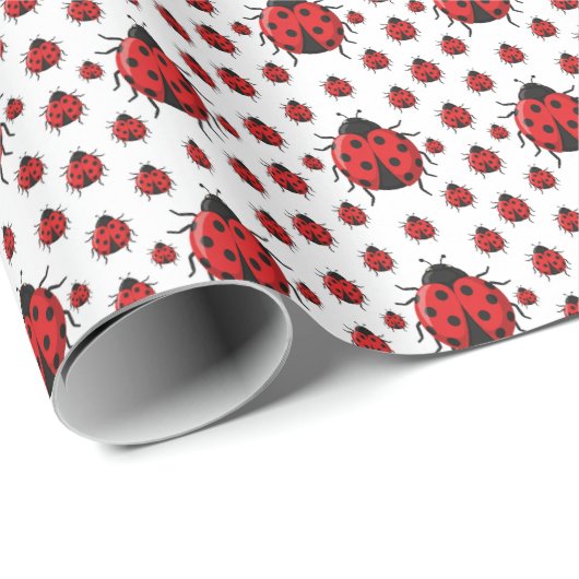 Cute tiled ladybug pattern geschenkpapier (Rolleneckpunkt)