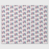 Cute tiled love birds pattern geschenkpapier (Flach)
