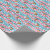 Cute tiled melting ice cream pattern  geschenkpapier (Ecke)
