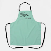 Cute Time to Eat Thyme Spice Pun Schürze (Vorderseite)