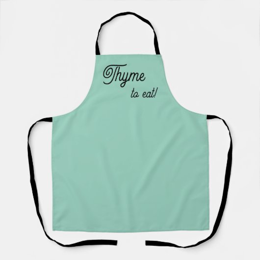 Cute Time to Eat Thyme Spice Pun Schürze (Vorderseite)