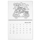 Cute Tiny Gardens Coloring Calendar Kalender (Feb 2026)