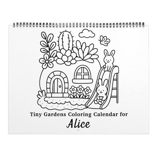 Cute Tiny Gardens Coloring Calendar Kalender (Titelbild)